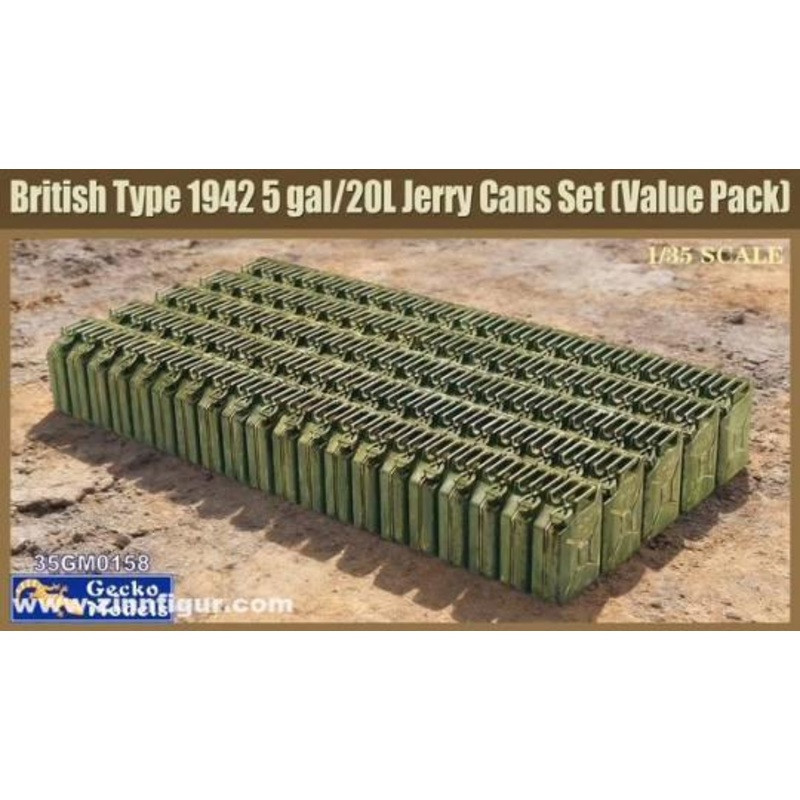 GECKO MODELS 1/35 35GM0158 British Type 1942 5 gal/20L Jerry Cans Set