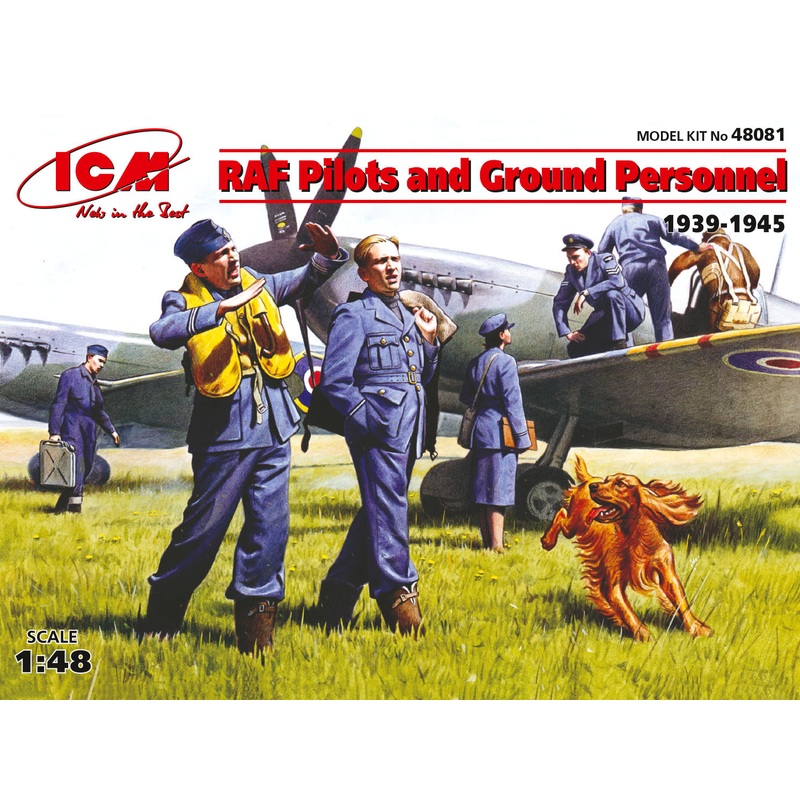 ICM 48081 1/48 RAF Pilots and Ground Personnel (1939-1945)