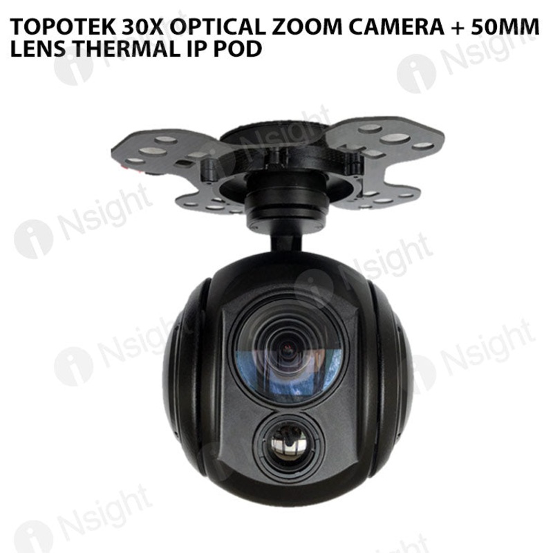 Topotek 30x Optical Zoom Camera + 50mm lens Thermal IP Pod
