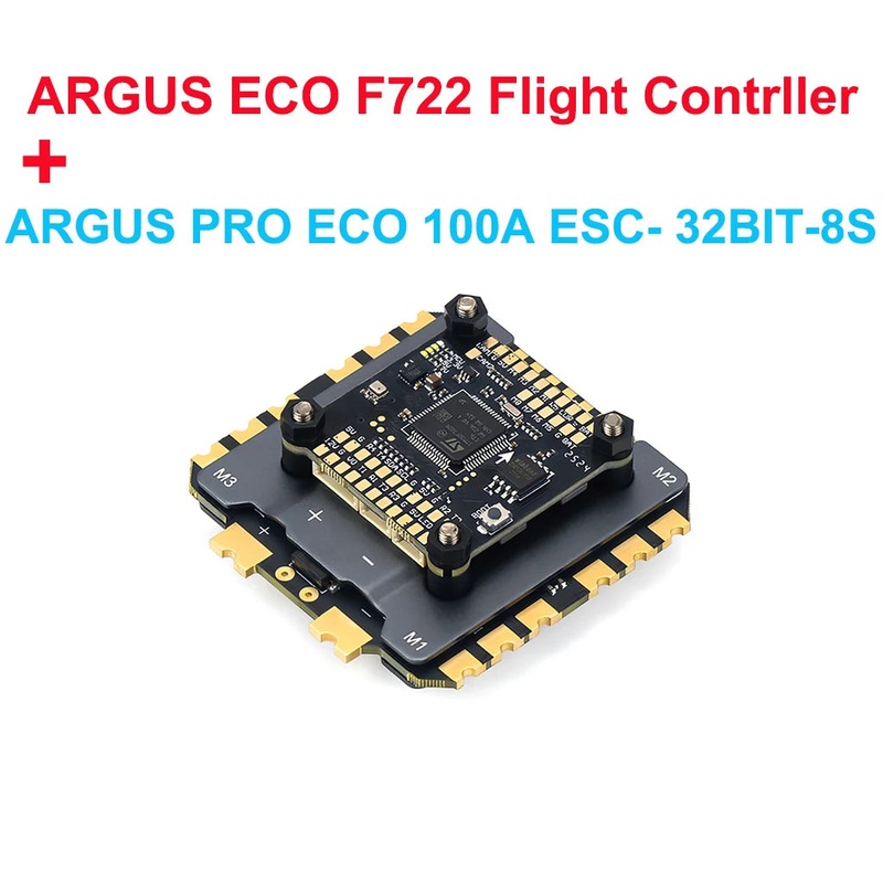 Axisflying 8S ARGUS PRO ECO 80A 100A ESC F722 Stack With Heat Dissipating Aluminum Parts 8Bit / 32Bit For15-inch FPV Drone Only 80A ESC 32BIT