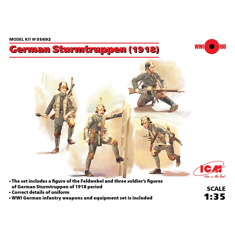 ICM 35692 1/35 German Sturmtruppen (1918)