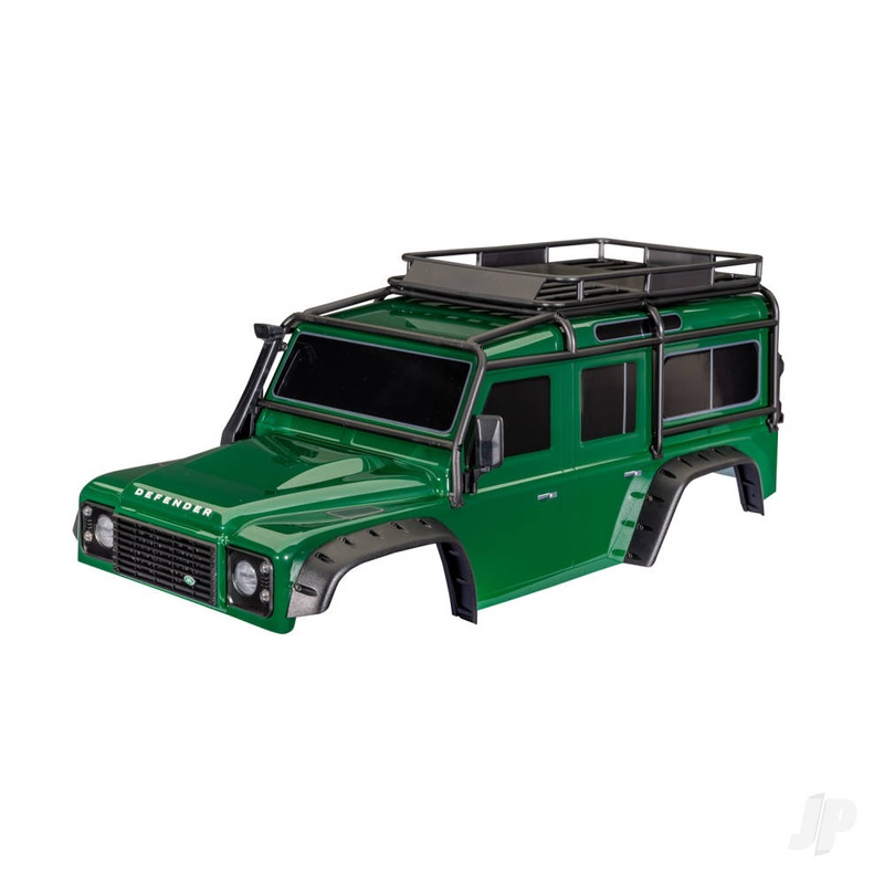 Body Land Rover Defender Green (complete with ExoCage fuel canisters jack spare tyre mount & clipless mounting)