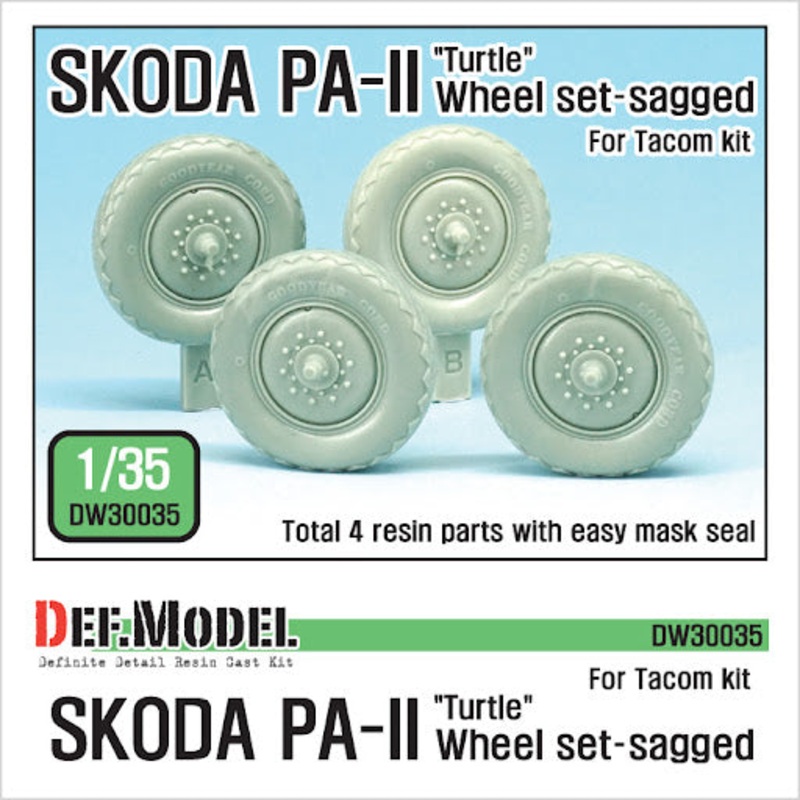 Def Model DW30035 1/35 WW2 Czech Skoda PA-II "Turtle" Wheel set