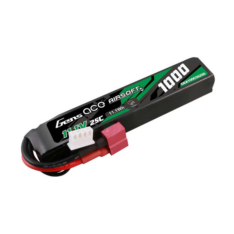 GENSACE Airsoft 3S 1000mAh 25C with Deans (fit Most AEG)