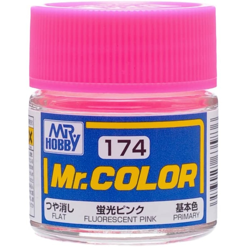 Mr. Hobby Mr. Color 174 - Fluorescent Pink (Gloss/Primary) - 10ml