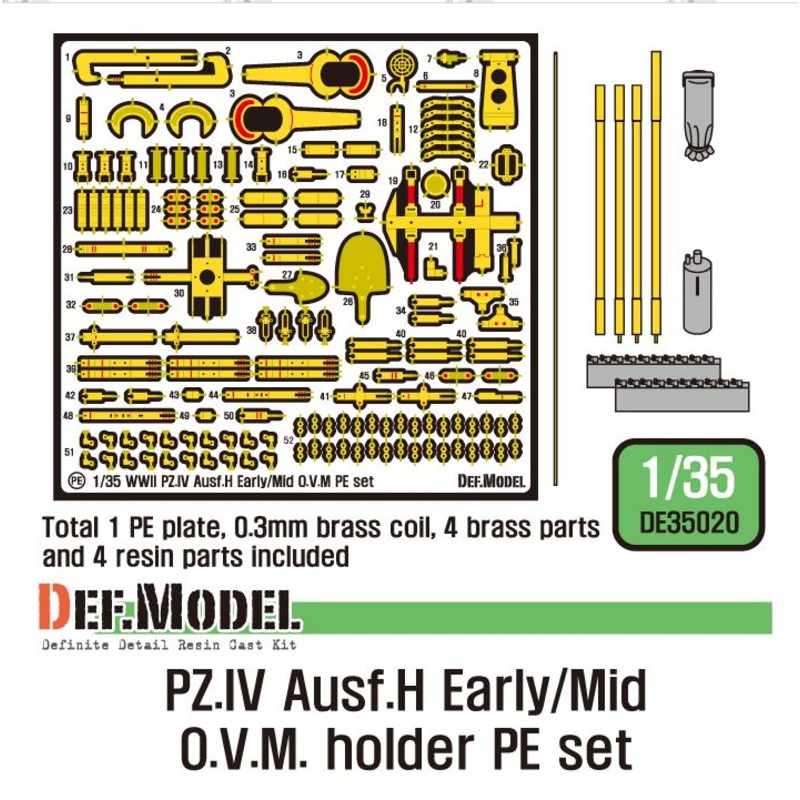 Def Model DE35020 1/35 Pz.IV Ausf.H O.V.M holder PE set