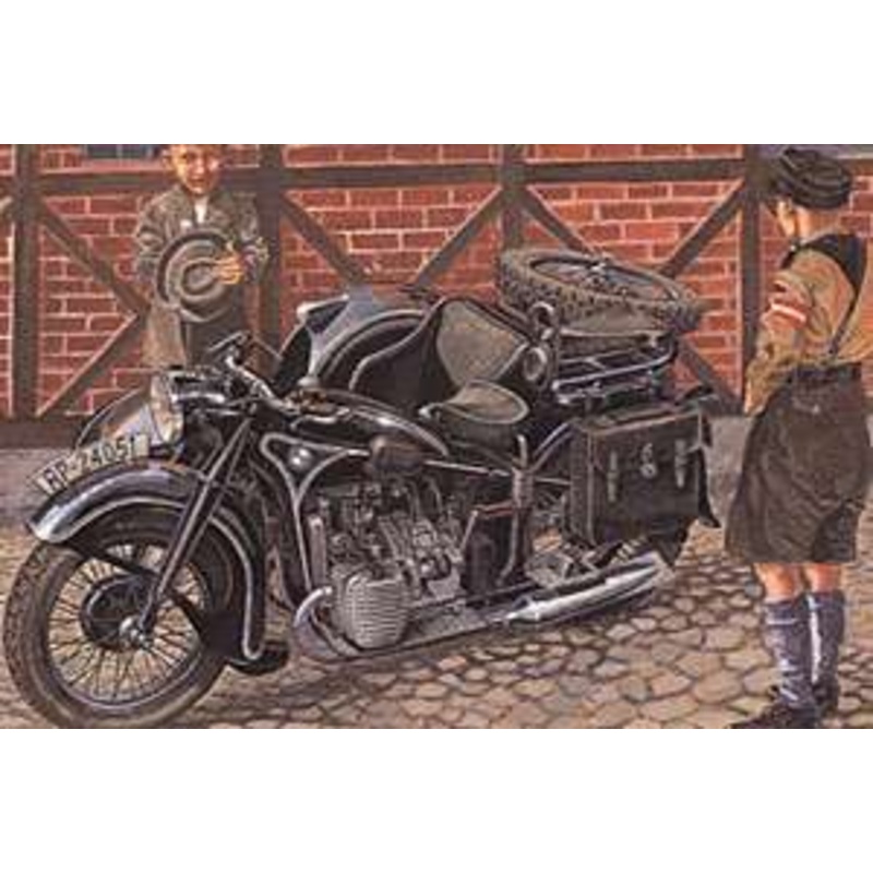 IBG 35001 1/35 BMW R12 with Sidecar - Civilian Versions 3 in 1
