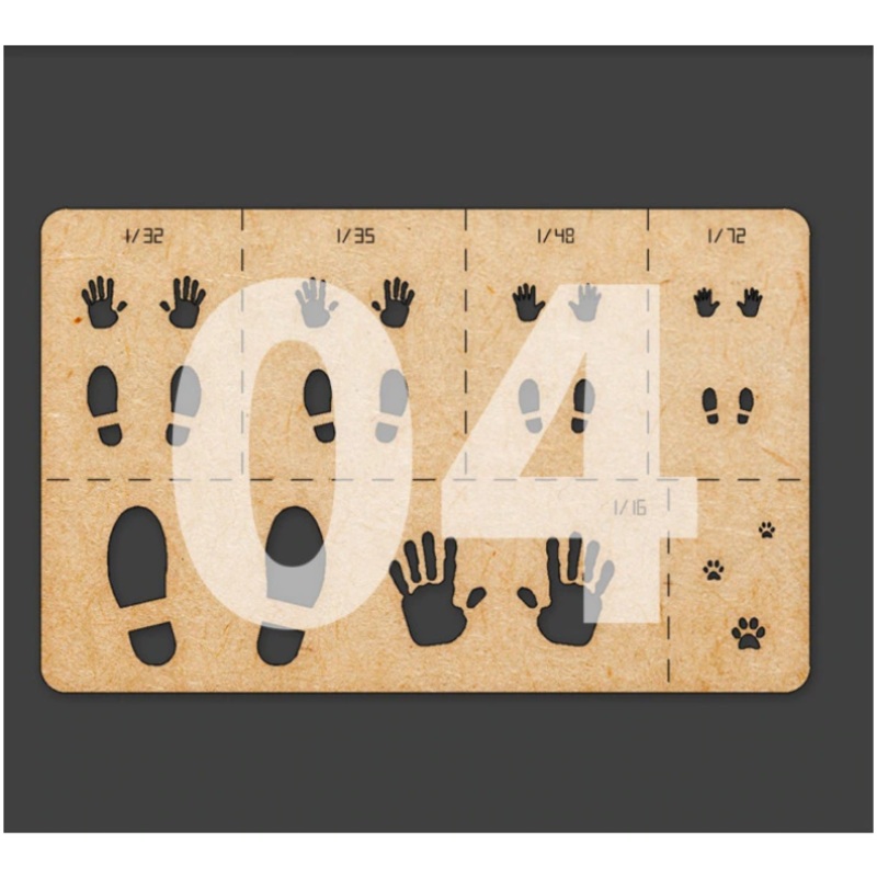 Liang Model 0004 Handprint & Shoeprint Airbrush Stencils
