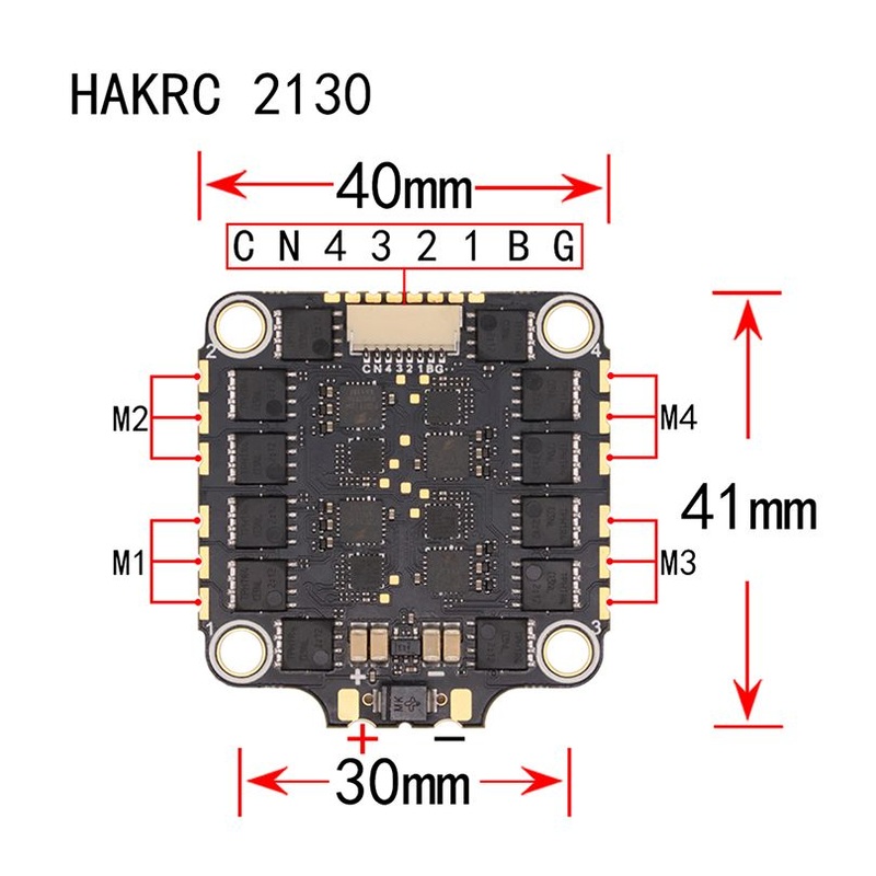 HAKRC 32BIT 65A BLHeli-32 4in1 ESC Speed Controller 2-8S 50A BLHeli-S DShot150/300/600 30.5MM*30.5MM 30MM*30MM 2130 50A ESC