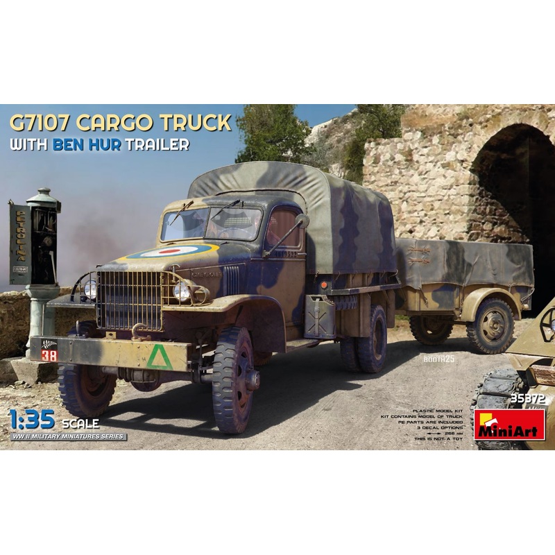 MiniArt 35372 1/35 G7107 Cargo Truck with "Ben Hur" Trailer