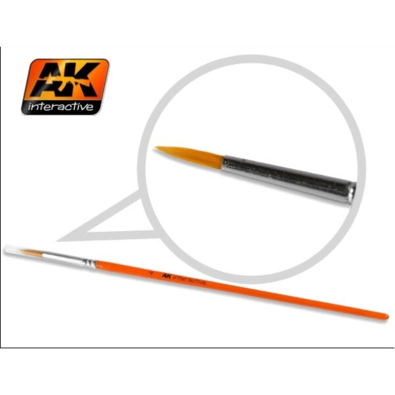 AK Interactive 605: 4 Synthetic Round Brush