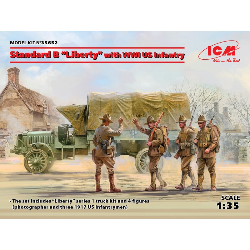 ICM 35652 1/35 Standard B "Liberty" with WWI US Infantry