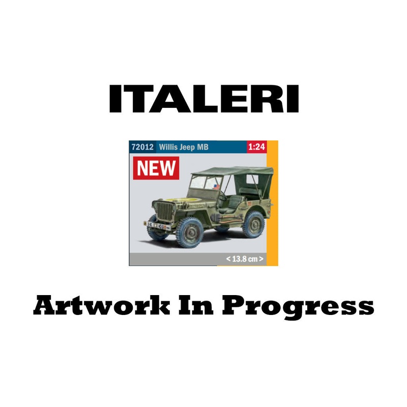 ITALERI Willys Jeep - Complete Set for Modelling with Paints & Tools 72012