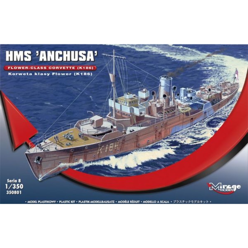 Mirage Hobby 350801 1:350 WW2 Royal Navy HMS Anchusa Flower-Class Corvette K186