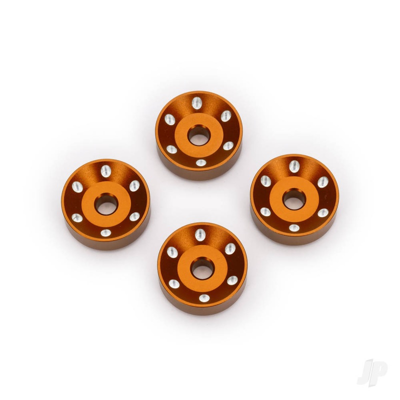 Wheel washers machined aluminium orange (4)