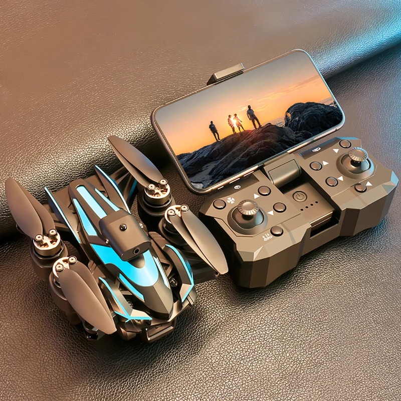K12MAX RC FPV Drone Three Camera WiFi FPV ESC HD 3 Lens 360 Obstacle Avoidance Optical Flow Positioning Brushless Motors Toys With 1Battery