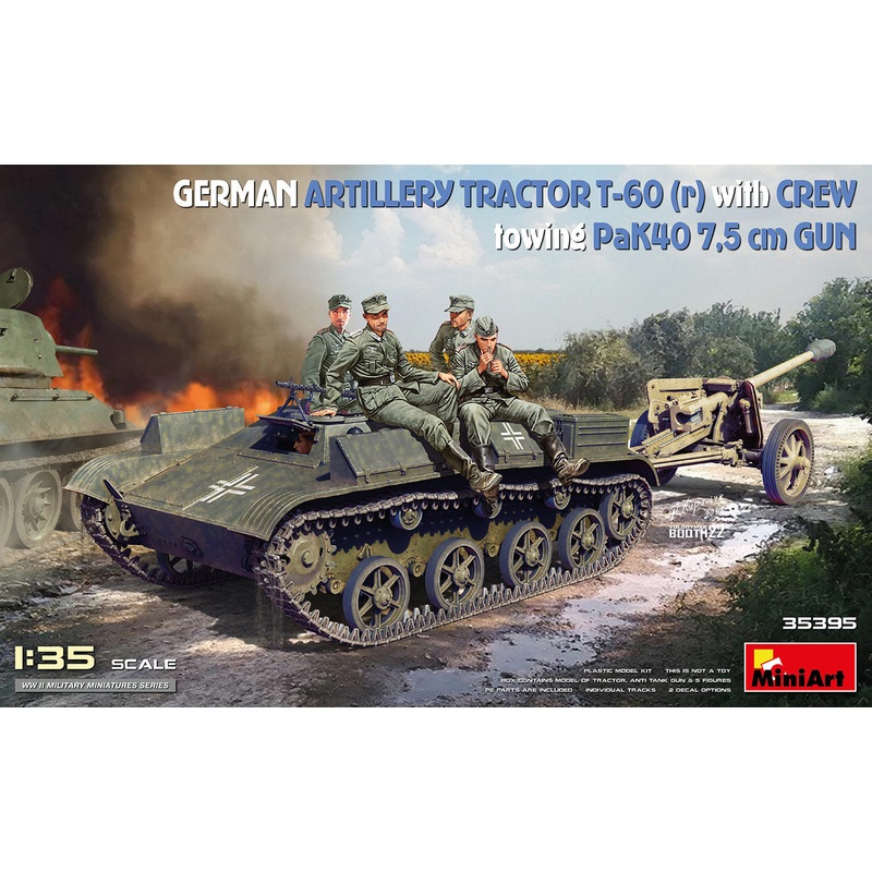 MiniArt 35395 1/35 T-60(r) & CREW Towing PaK40 GUN
