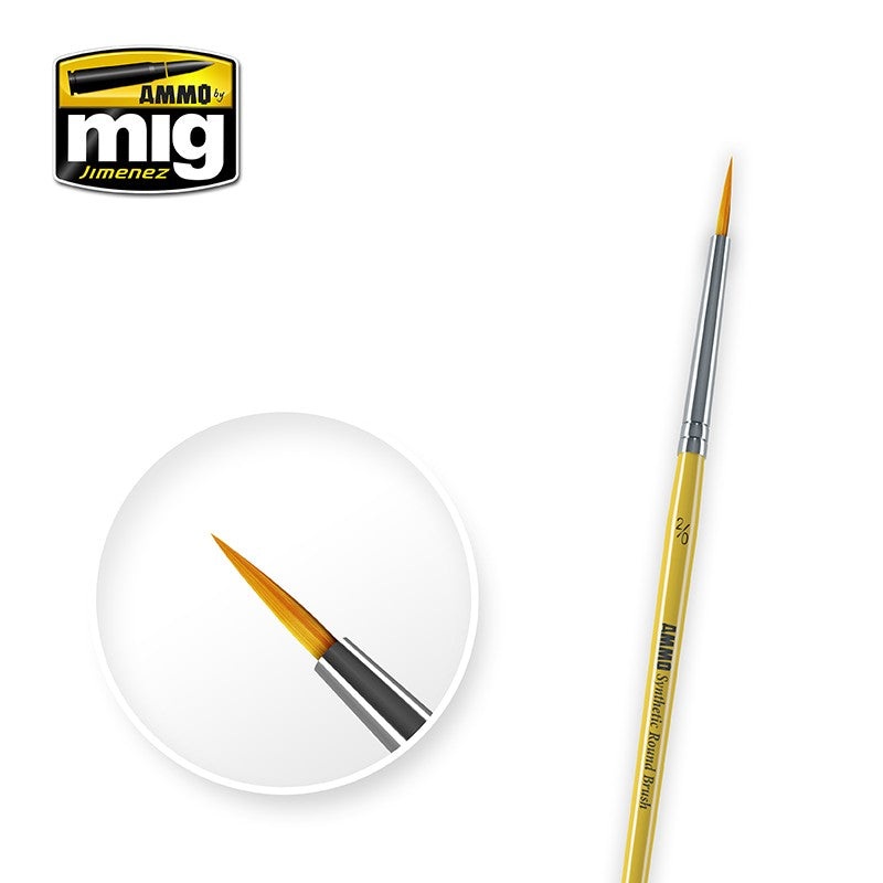 SIZE 2/0 SYNTHETIC ROUND BRUSH