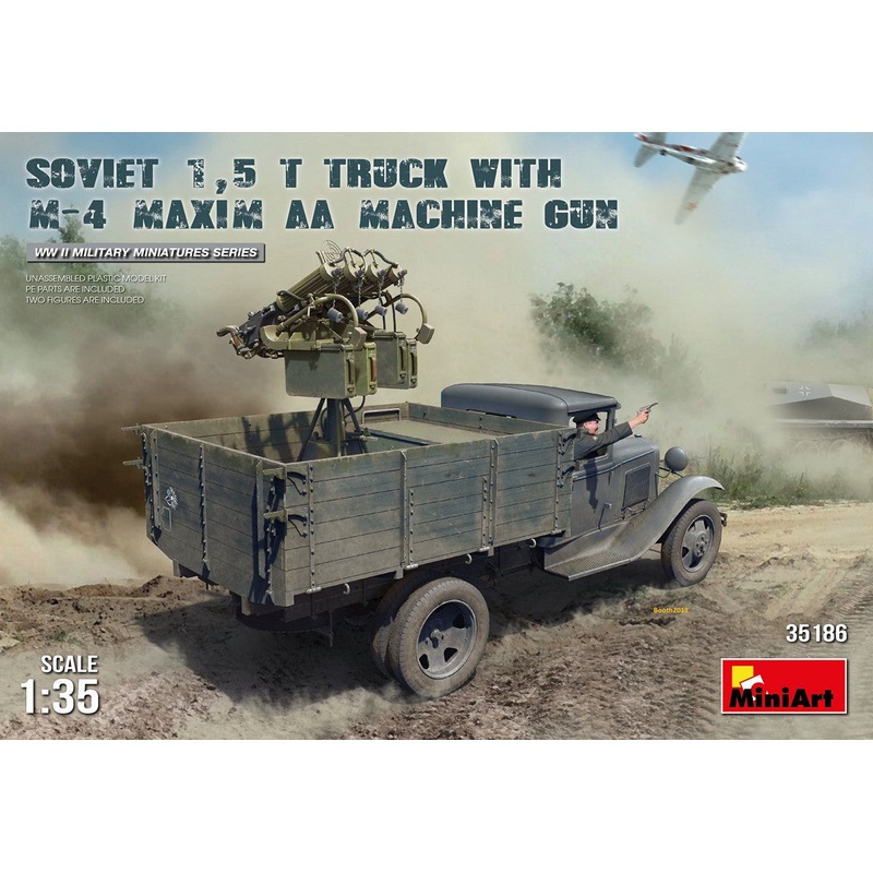 MiniArt 35186 1/35 Soviet 1,5 t. Truck w/ M-4 Maxim AA Machine Gun