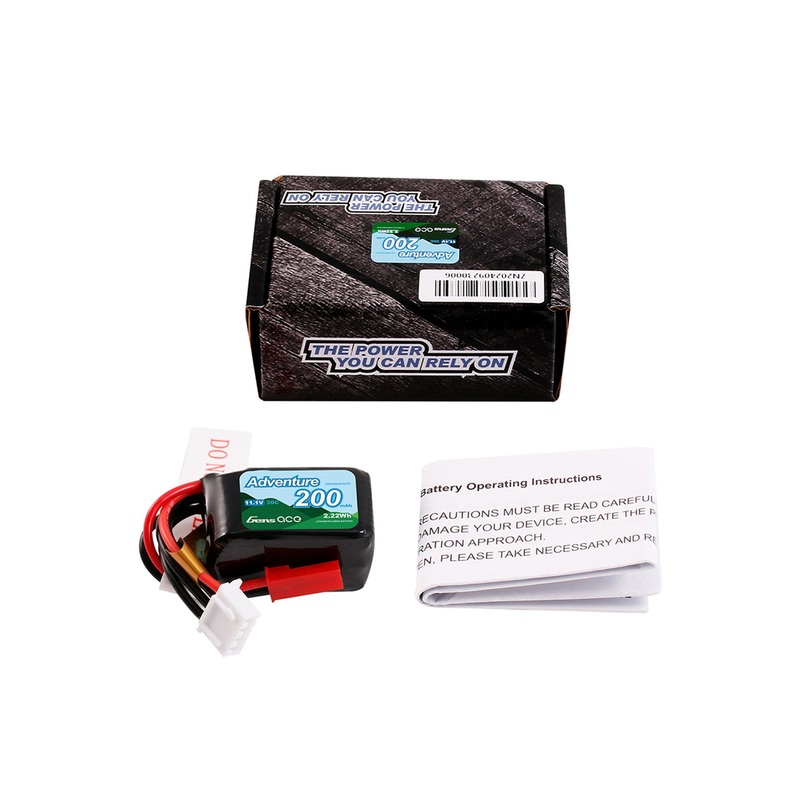 GENSACE Li-Po Car 3S 11.1V 200mAh 30C with JST