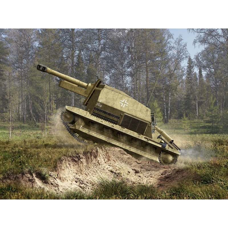 10.5cm leFH 16(Sf) auf Geschutzwagen FCM36(f) WWII German Self-Propelled Howitzer