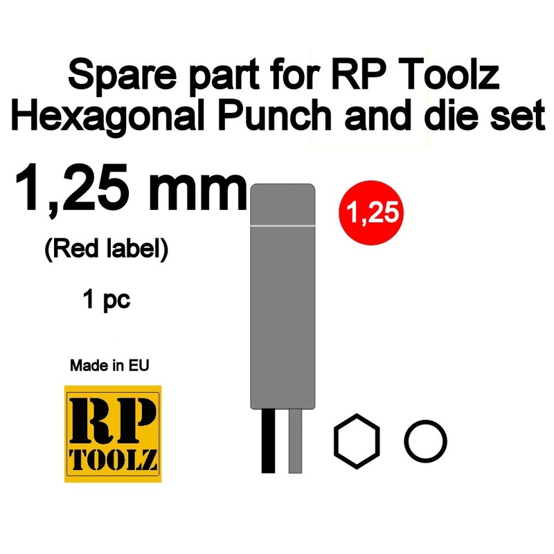 RP Toolz RP-HPD-SP125 Hexagonal Punch and die set - Replacement part 1.25mm