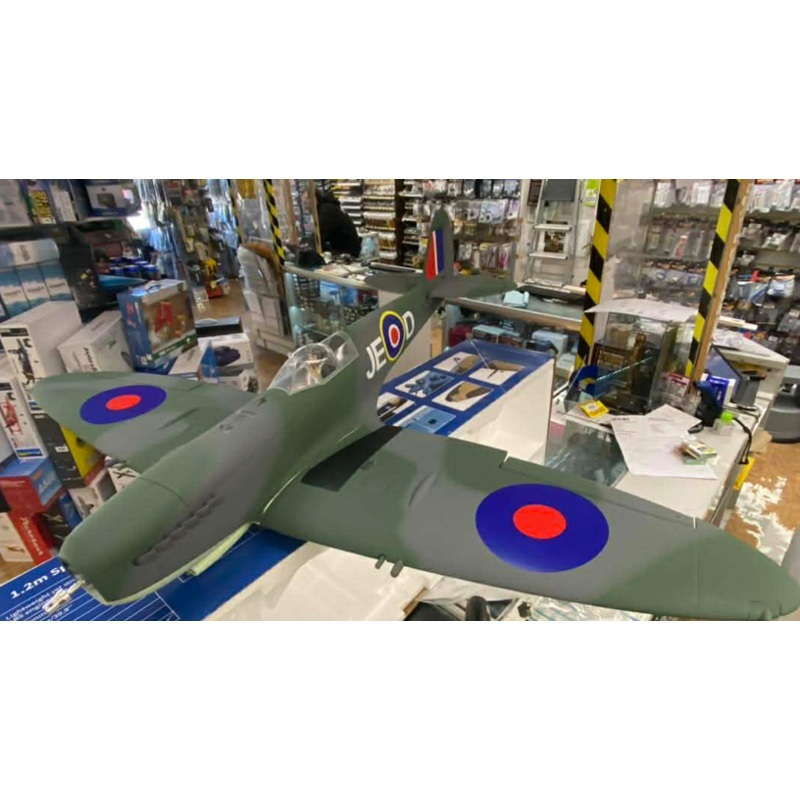 XFLY SUPERMARINE SPITFIRE MKIX GREEN 1200MM WITHOUT TX/RX/BATT - New Model - CUSTOM PAINT FINISH
