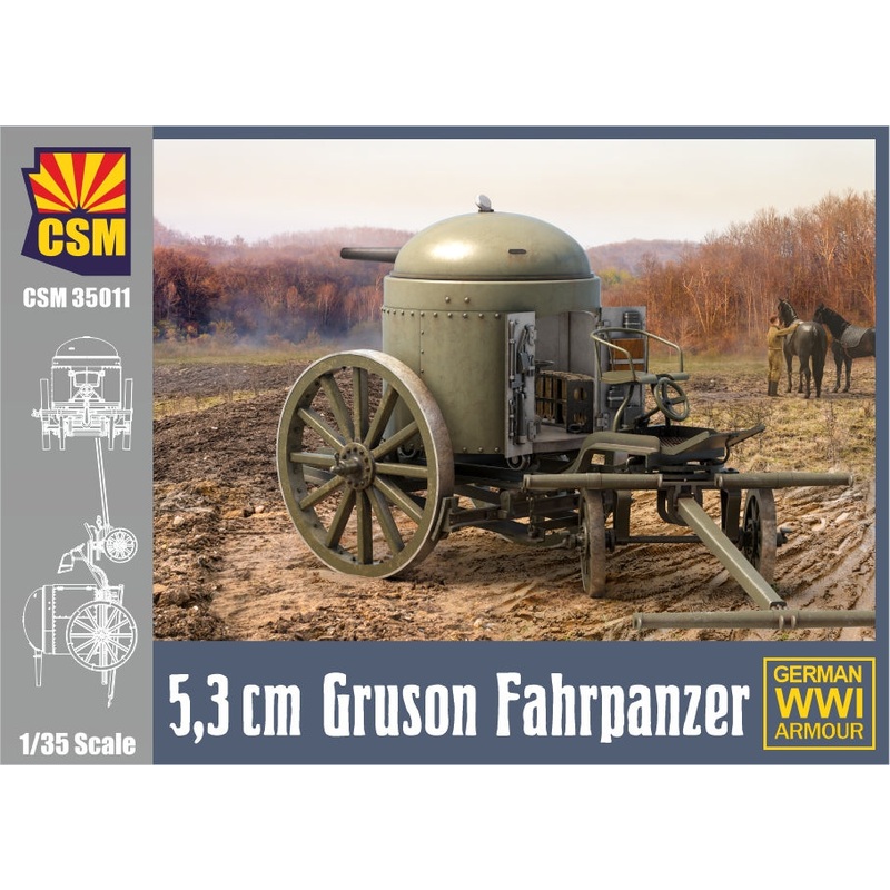 Copper State Models 35011 1/35 German WWI 5,3cm Gruson Fahrpanzer