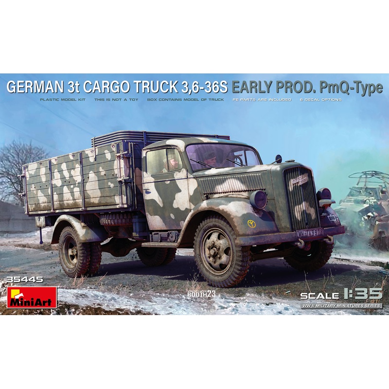 MiniArt 35445 1/35 GERMAN 3t CARGO TRUCK 3,6-36S EARLY PROD. PmQ-Type