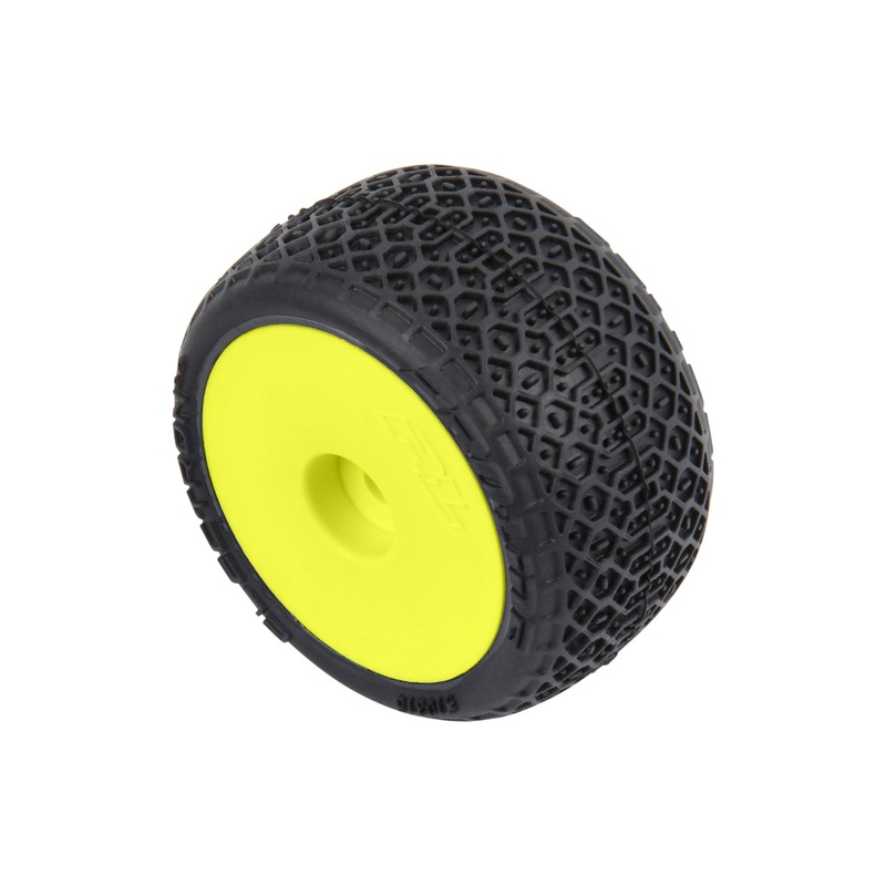 PRO-LINE 1/28 Electron 2.0 T F/R Tires Mounted 7mm Yellow (4): Micro-
