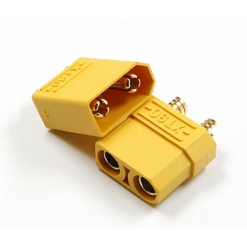 QWinOut XT90 Battery Connector Set 4.5mm Male Female gold plated banana plug Suit For 90-120A current