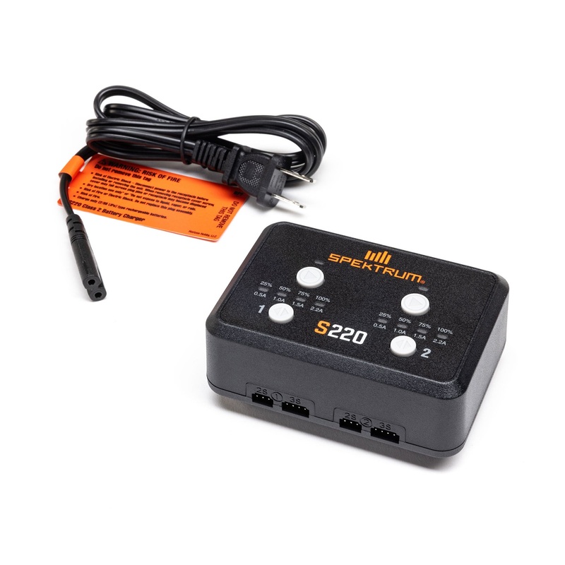 Spektrum S220 AC 2x20W Balance Charger - PRE ORDER - EXPECTED LATE OCTOBER