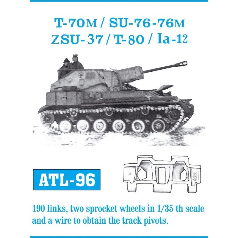 Friulmodel ATL-96 1/35 T-70M / SU-76 76M / ZSU-37 / T-80 / Ia-12