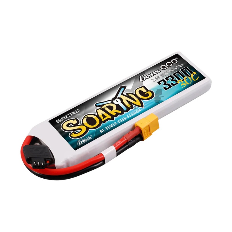 GENSACE Li-Po G-Tech 2S 7.4V 3300mAh 30C Soaring with XT60