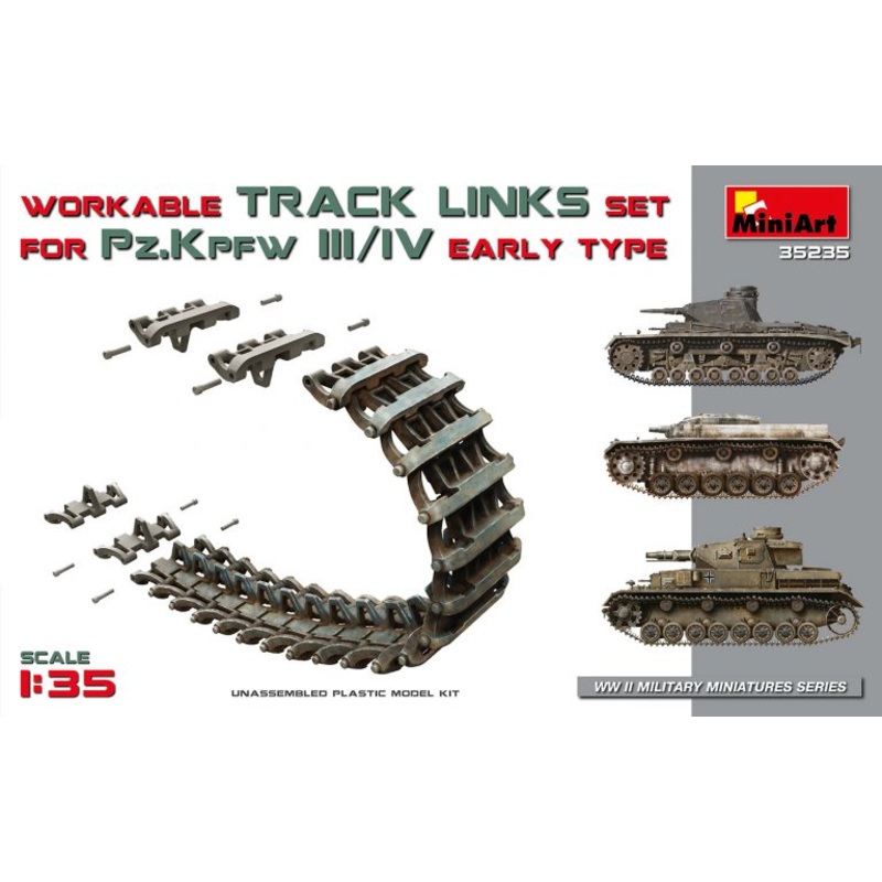 MiniArt 35235 1/35 Pz.Kpfw III/IV Workable Track Links Set - Early Type