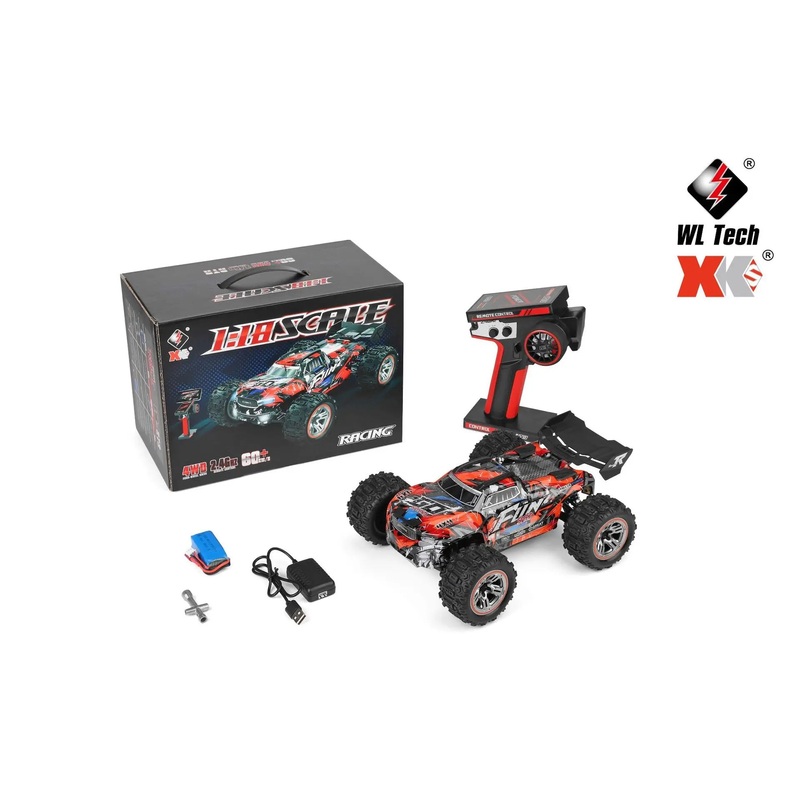 New Wltoys 184008 1/18 2.4G RC Four Wheel Cars 3 in 1 Brushless Motor and ESC 4WD Off-road Car 60Km/H High Speed Racing Toys for Kids