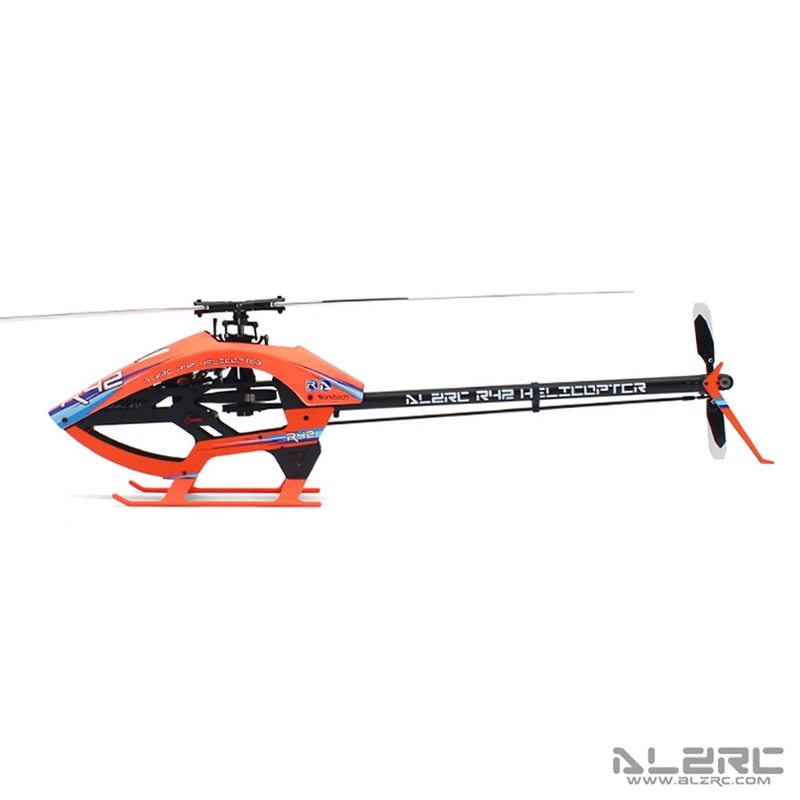 ALZRC DIY R42 FBL KIT RC Helicopter 420MM Carbon Fiber Main-Blades Equipped FBL Rotor System CNC Manufac-turing Full Metal Servo Yellow