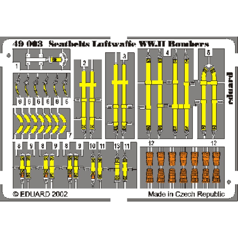 Eduard 49003 1/48 Seatbelts Luftwaffe WWII Bombers