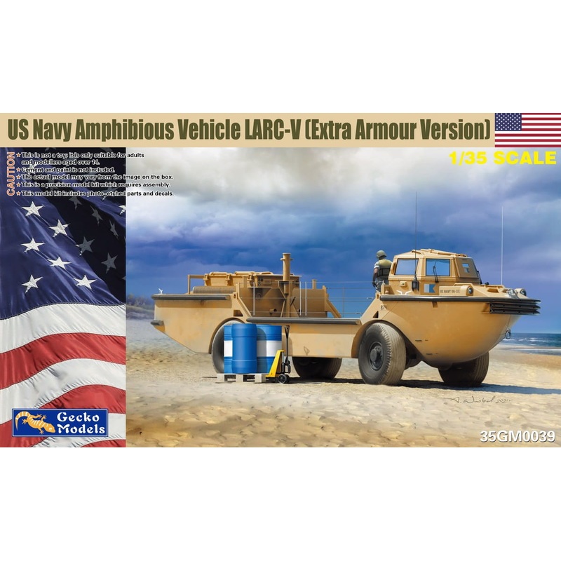 Gecko Models 35GM0039 1/35 US Navy Amphibious Vehicle LARC-V (Extra Armour Version)