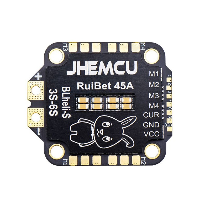 JHEMCU RuiBet 55A 45A BLHELI_S Dshot600 3-6S Brushless 4in1 ESC 30X30mm for FPV Freestyle Flight Controller Stack DIY Part 55A