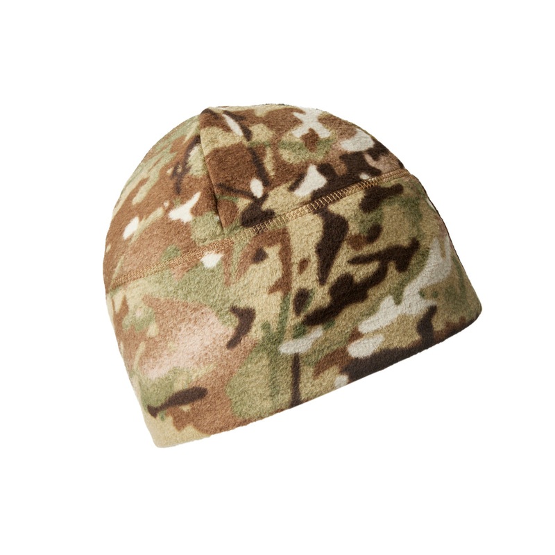 Multicam Fleece Beanie Hat, Versatile Design Without Cuff