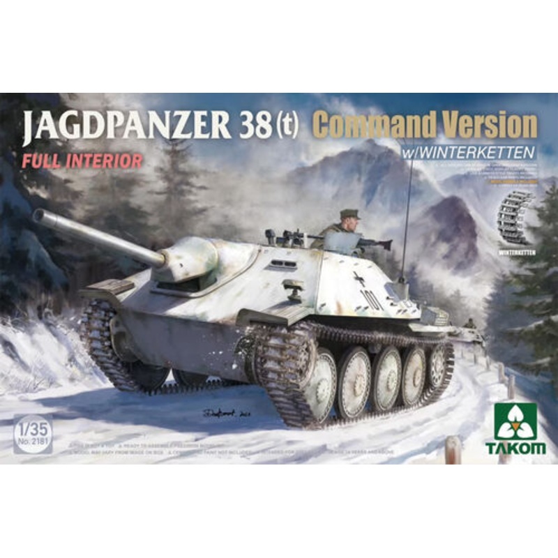 Takom 2181 1/35 Jagdpanzer 38(t) Command w/Winterketten and full interior
