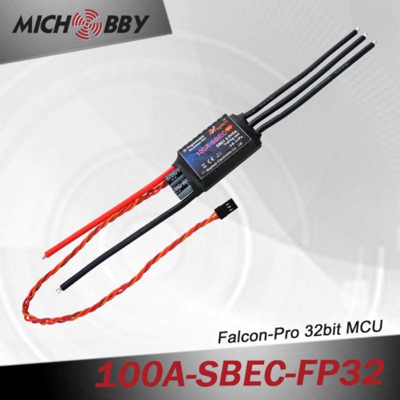 100A 6S FP Brushless ESC 32bit Speed Controller for RC Airplanes MT100ASBECFP32
