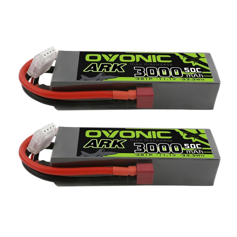 2OVONIC ARK 11.1V 50C 3S 3000mAh Lipo Battery with T Plug for Aircraft