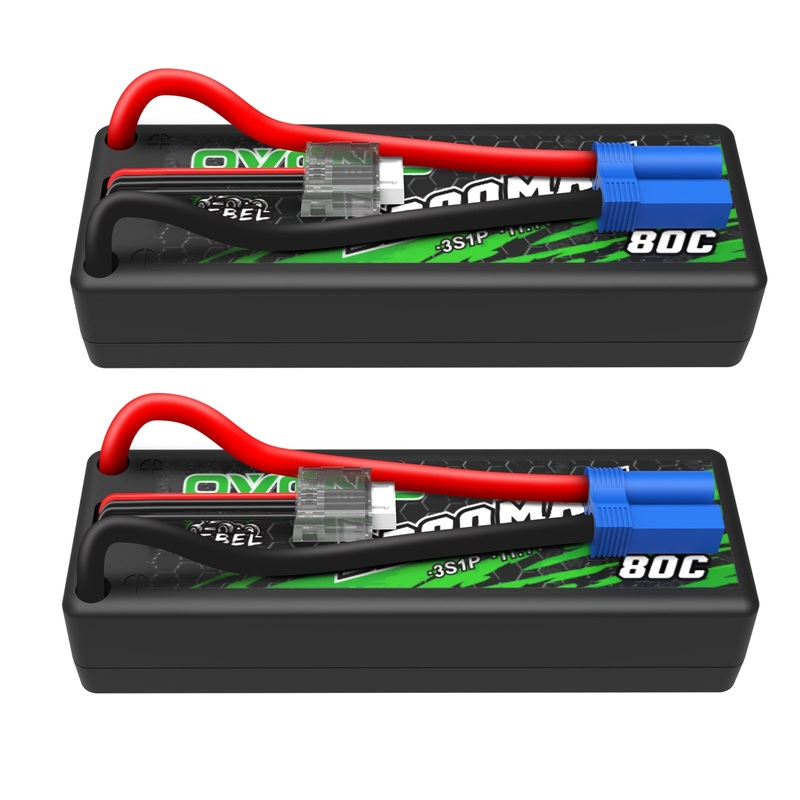 2Ovonic Rebel 80C 3S 5200mAh 11.1V Hardcase Lipo Battery EC5 For 1/10 1/8 1/7 RC truck Car