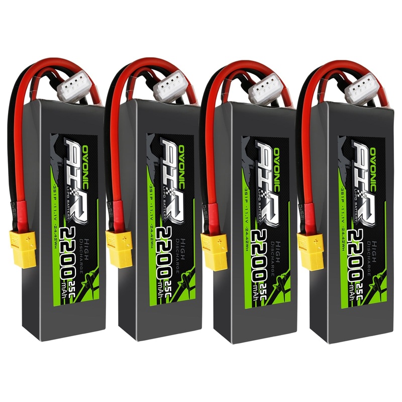 4Ovonic 2200mAh 25C 11.1V 3S Lipo Battery with XT60 connector for Freewing Dynam