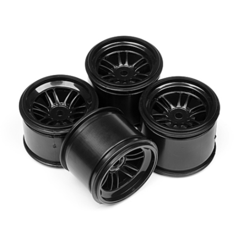 HPI Racing 102824 F1 Wheel FR&RR Black (4)
