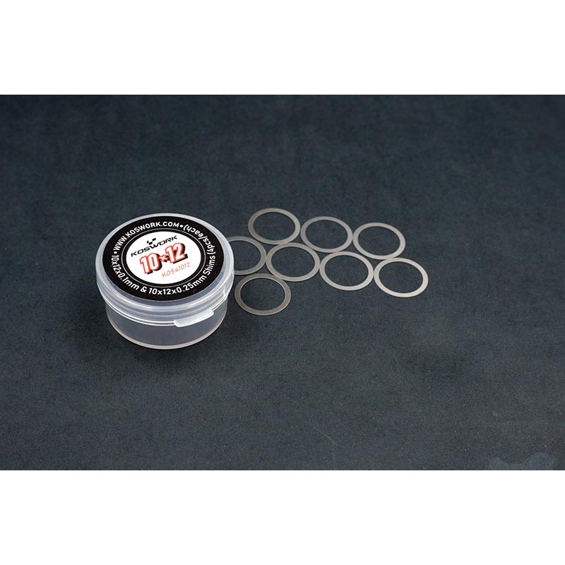 Koswork KOS41012 10x12x0.1mm & 10x12x0.25mm Shims (4pcs/each)