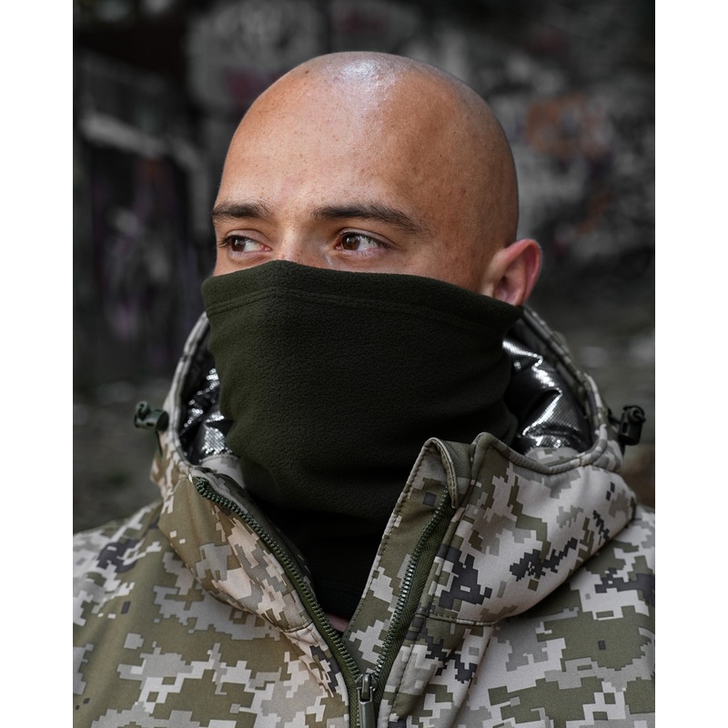 Olive Fleece Buff - Versatile Cold Weather Protection