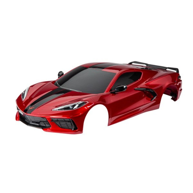 Traxxas 9311R Body Chevrolet Corvette Stingray complete (red) (painted decals applied)